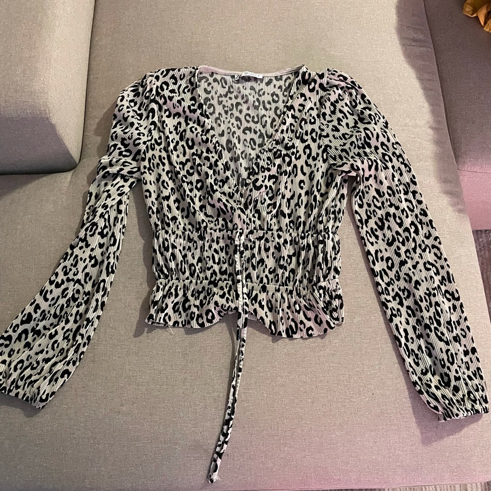 Zara Cheetah Print Blouse